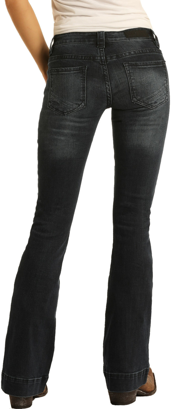 Rock & Roll Ladies Low-Rise Dark wash Trousers