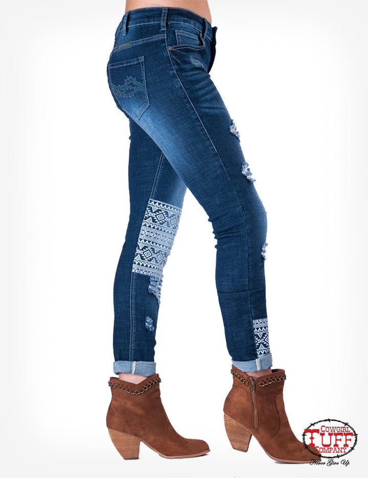 Cowgirl Tuff "Aztec" Skinny Jeans