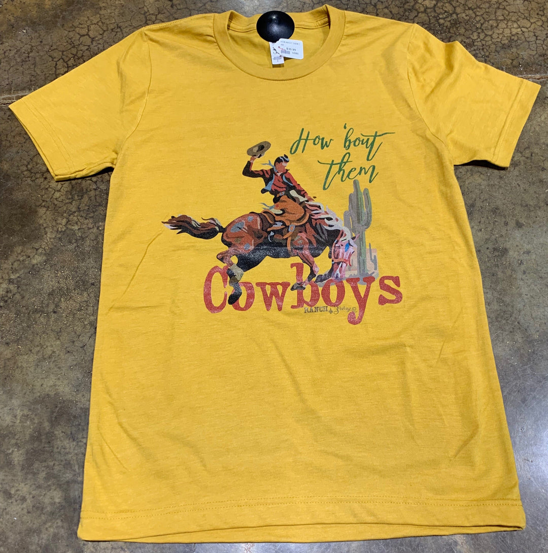 HOW ABOUT THEM COWBOYS Tee Shirt in Mustard