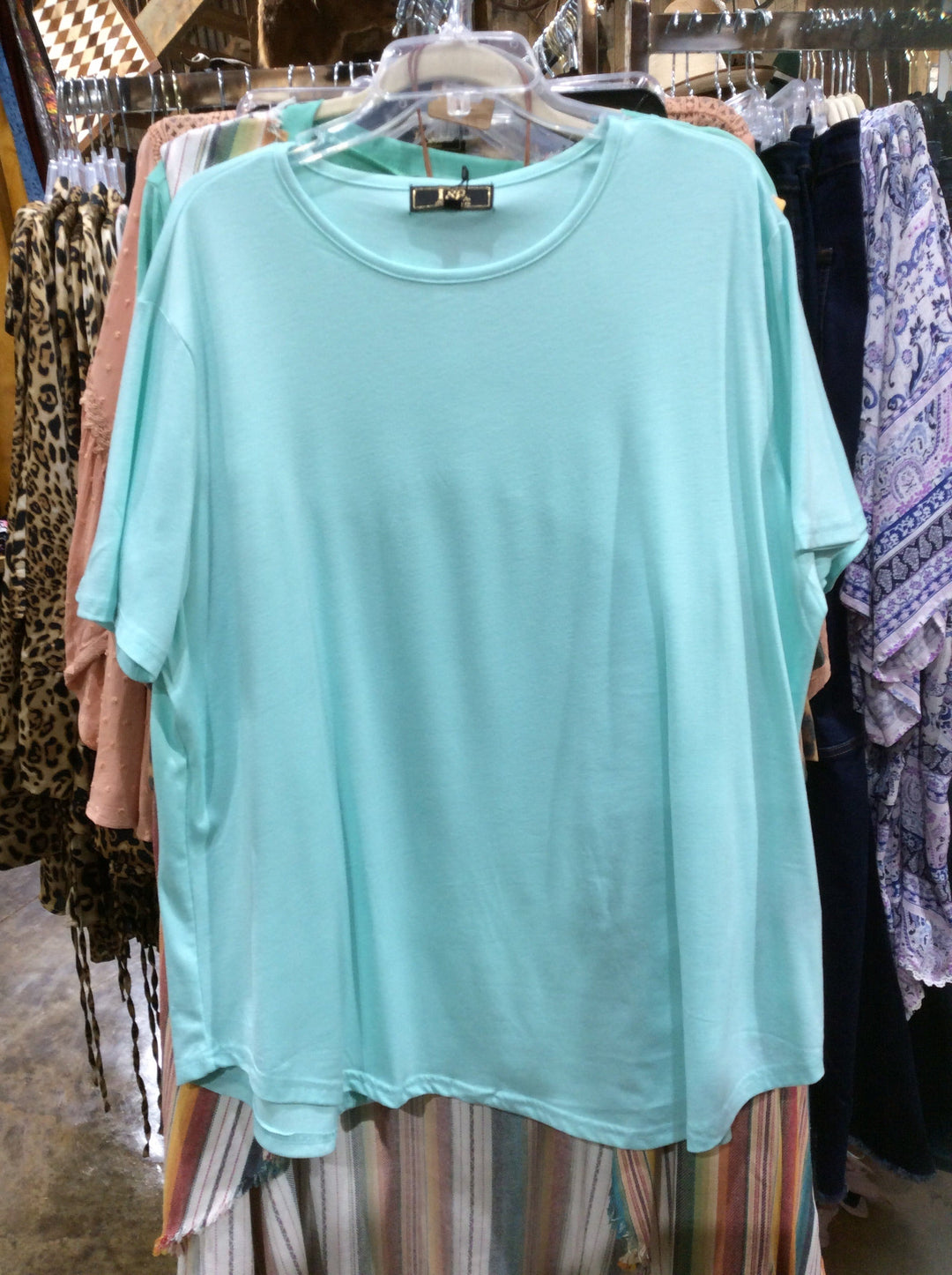 Mint Crew Neck Tee Shirt plus