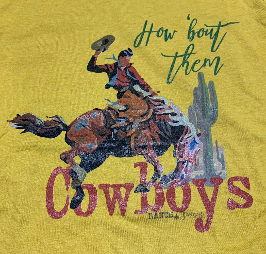 HOW ABOUT THEM COWBOYS Tee Shirt in Mustard