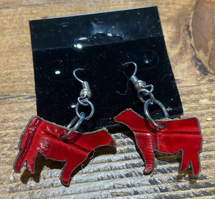 Assorted leather Livestock Earrings