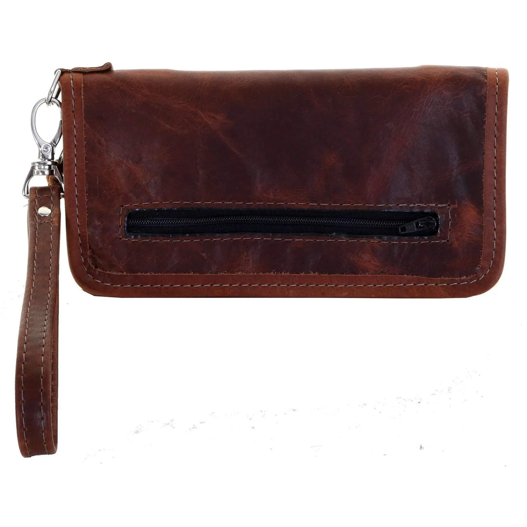 DOUBLE J SADDLERY LADIES AXIS ZIPPER WRISTLET WALLET