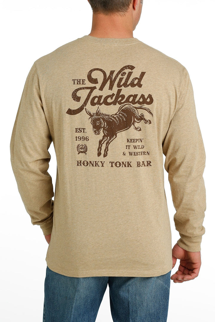 CINCH MEN'S HONKY TONK BAR TEE - KHAKI