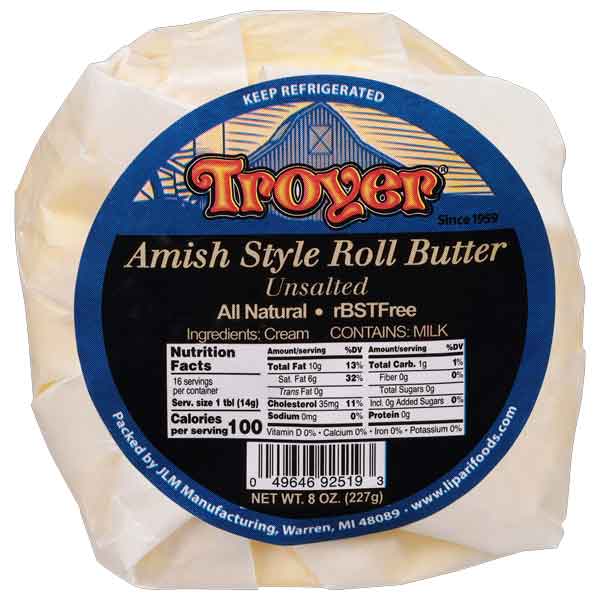 Amish Roll Butter Unsalted 8oz