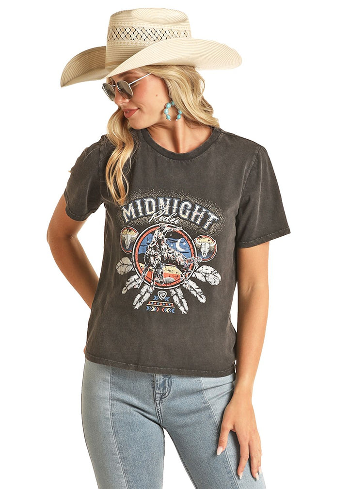 ROCK & ROLL DENIM WOMEN'S MIDNIGHT RODEO T-SHIRT