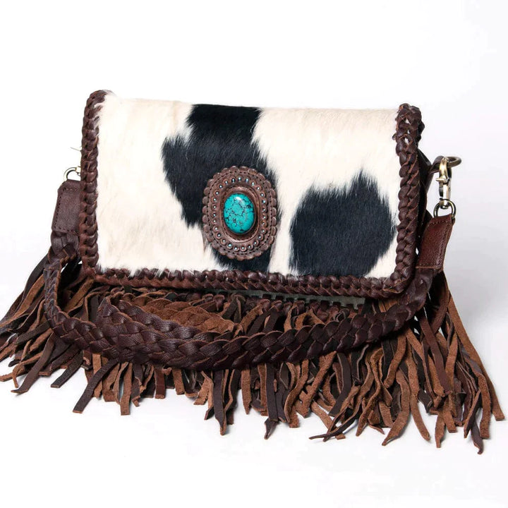 AMERICAN DARLING COWHIDE CROSSBODY WITH FRINGE