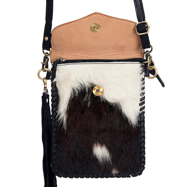 AMERICAN DARLING COWHIDE TOOLED LEATHER CROSSBODY