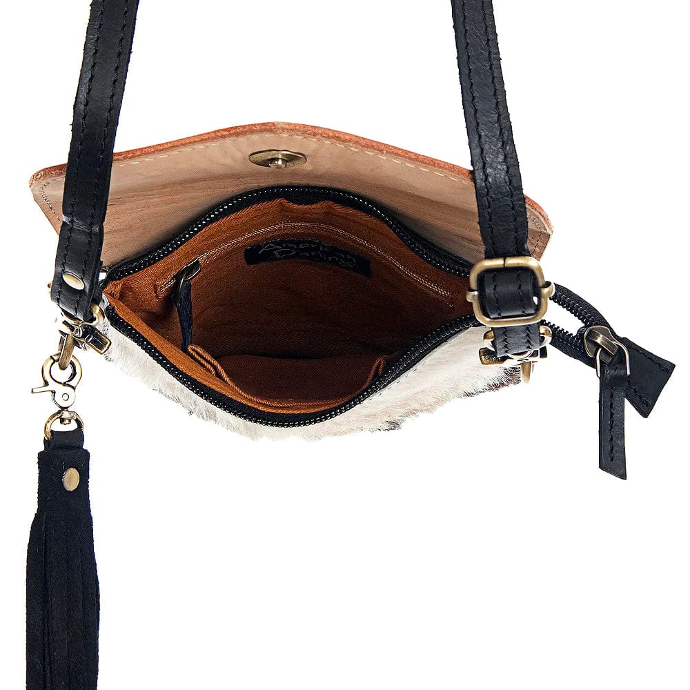 AMERICAN DARLING COWHIDE TOOLED LEATHER CROSSBODY