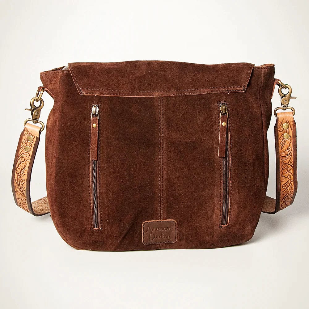 AMERICAN DARLING SUEDED LEATHER CONCEALED CARRY CROSSBODY